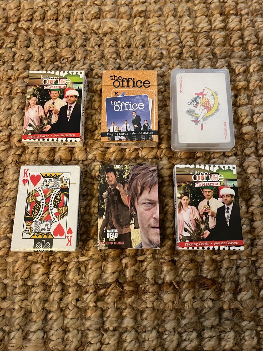 Set of 6 mixed TV playing cards